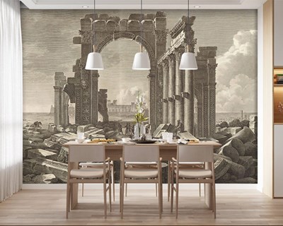 Oude Palmyra pilaren behang 