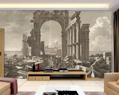 Oude Palmyra pilaren behang 