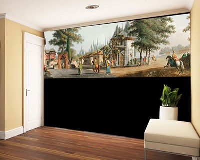 Oude periode schilderij behang 