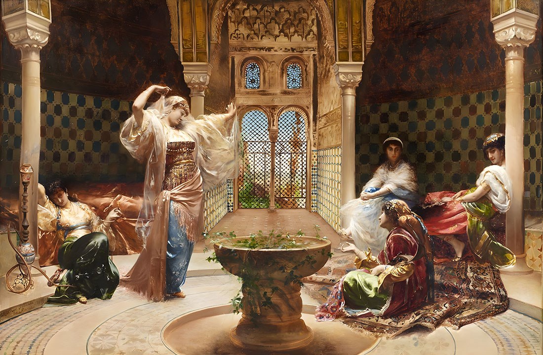 Dansende Vrouwen Schilderen Behang
