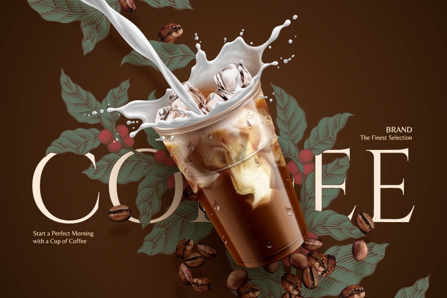 Koude Koffie Thema Achtergronden