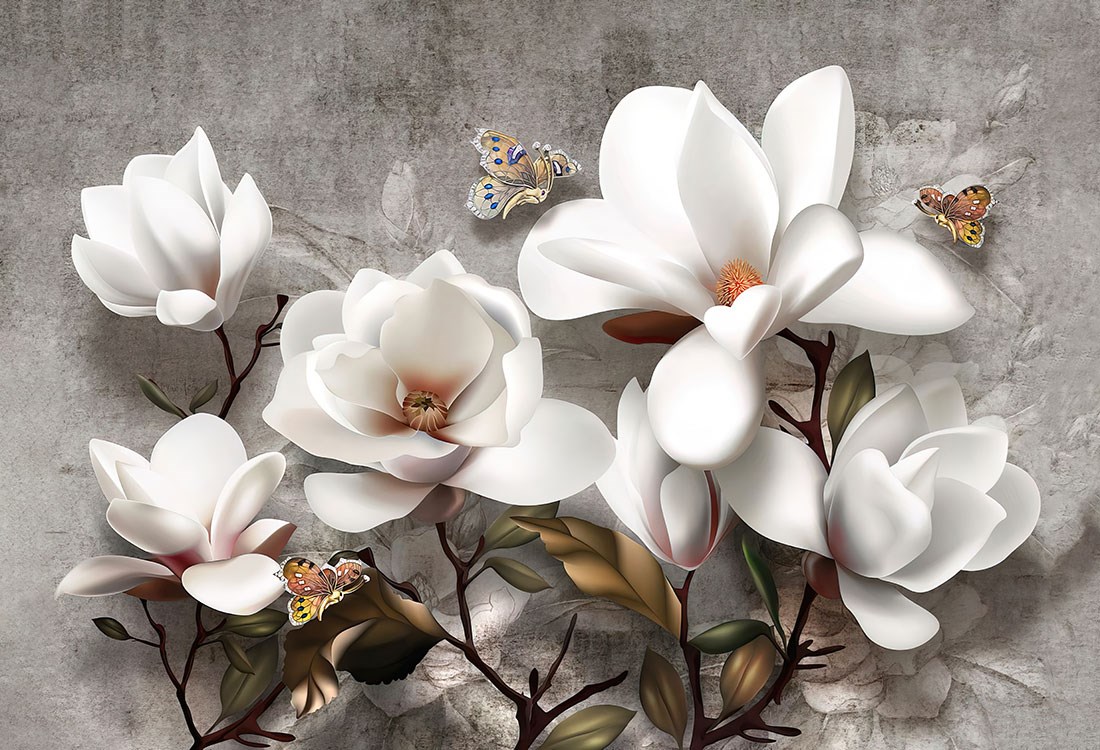 Wit Bloemen Themabehang