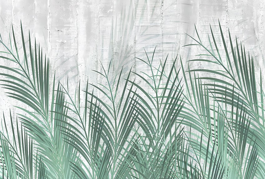 Groen gebladerde plant thema-behang 