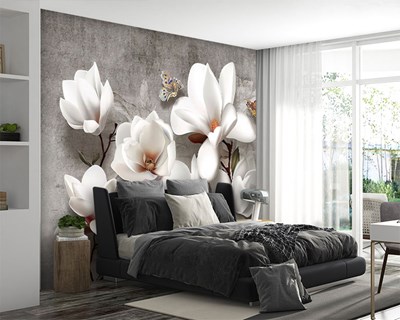 Wit Bloemen Themabehang