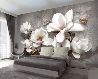 Wit Bloemen Themabehang