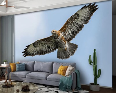 Vliegende vogel geïllustreerd behang 