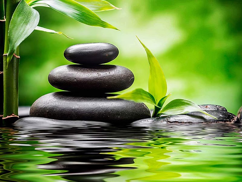 Spa stenen look behang