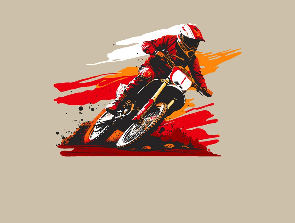Motorfiets Racing Thema-Behang
