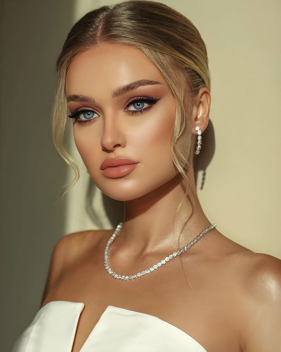 Blond Mannequin Geïllustreerd Behang 