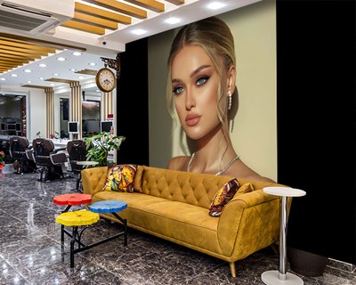 Blond Mannequin Geïllustreerd Behang 