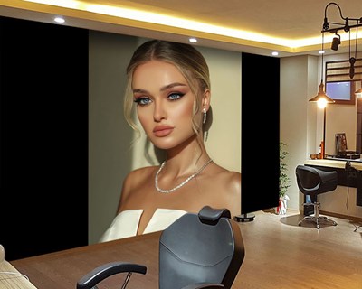 Blond Mannequin Geïllustreerd Behang 