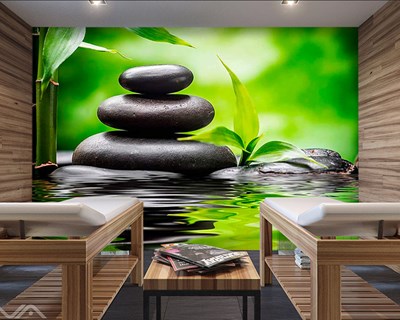 Spa stenen look behang
