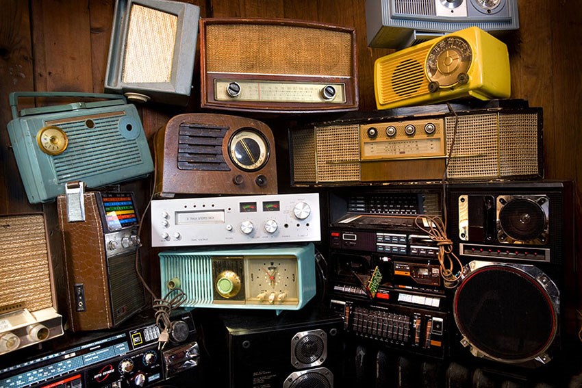 Vintage Radio Behang 