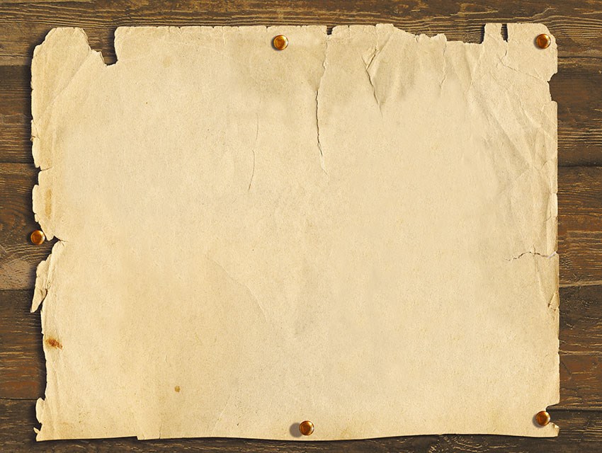 Oud papier look behang