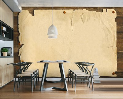 Oud papier look behang