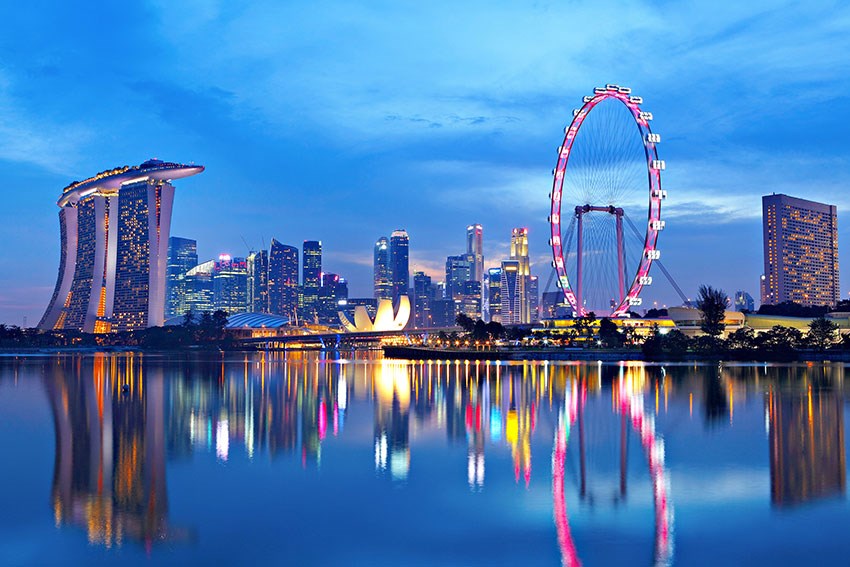 Singapore Stadslandschap Behang 