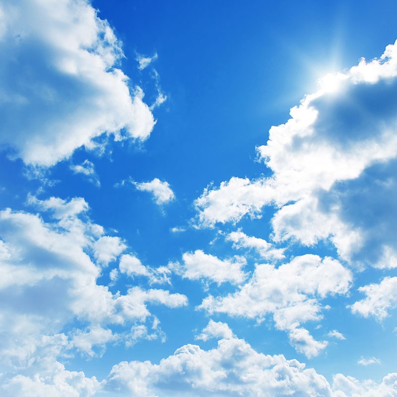 Blauw Luchtthema-Behang 