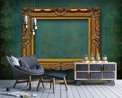 Groen achtergrond frame themabehang 