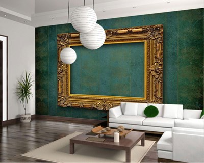 Groen achtergrond frame themabehang 