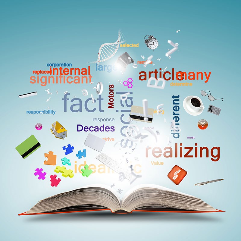 Boek en digitale wereld themabehang 