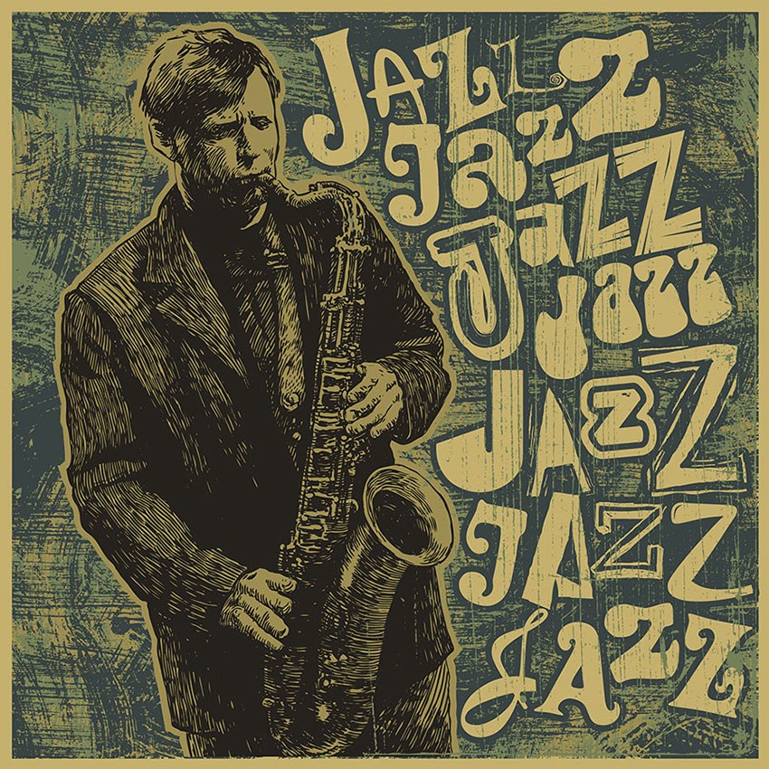 Jazz Muziek Thema Achtergronden