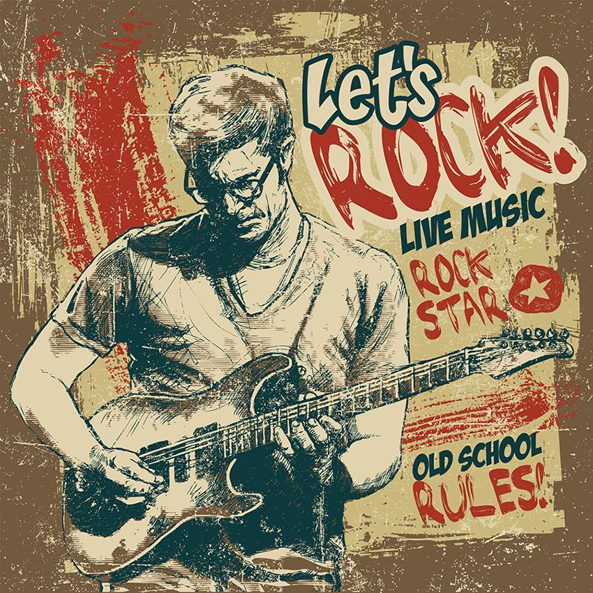 Rock Muziek Themabehang 