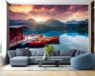Zonsondergang Meerzicht Behang