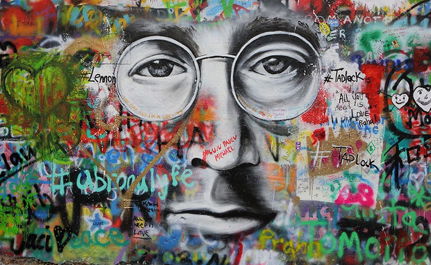 John Lennon Graffiti achtergronden