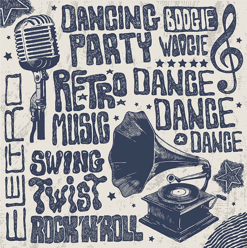 Dance Party Muziek Themabehang 