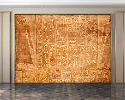 Egyptische hiërogliefen Thema-Behangers