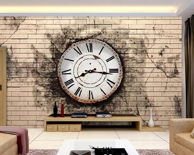 Wandklok Op Zoek Behang