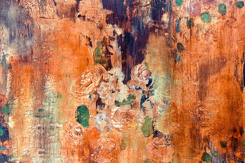Oranje Vloerbehang Textuur 