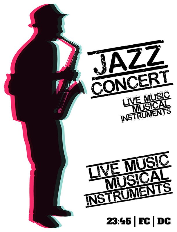 Jazz Muziek Poster Themabehang 