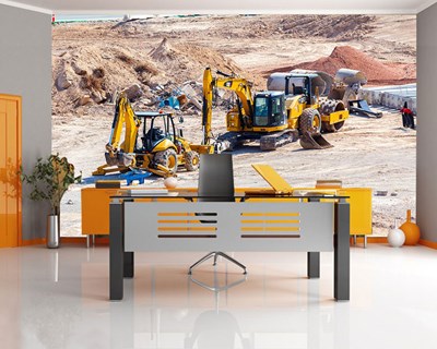 Bouwmachines Thema-Behang