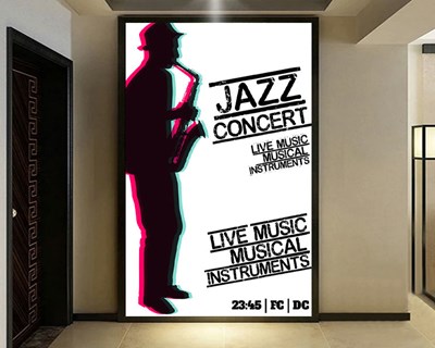 Jazz Muziek Poster Themabehang 