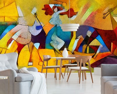 Abstract Canvas Painting Wallpaper 