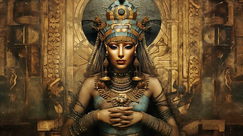 Cleopatra Schildering Behang
