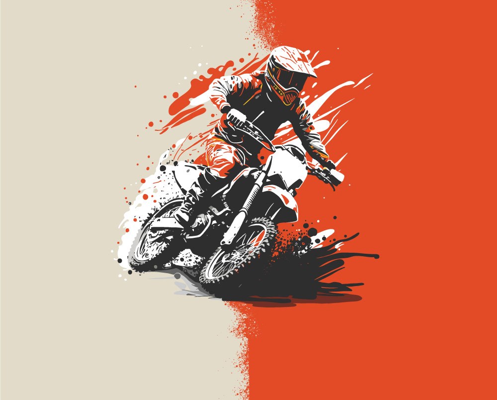 Motorcross Racing Thema-Behang