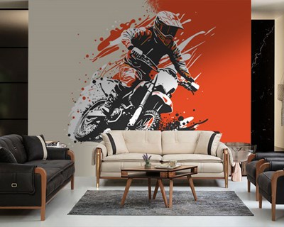 Motorcross Racing Thema-Behang