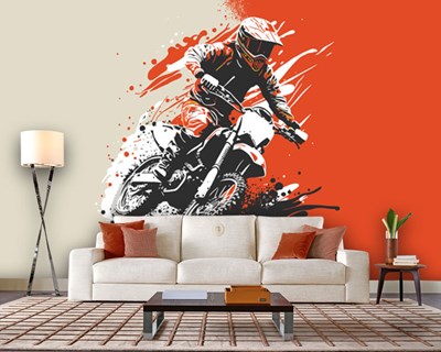 Motorcross Racing Thema-Behang