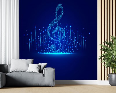 Marineblauw vloer links schakelaarbehang