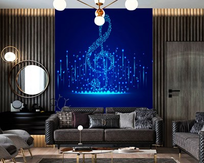 Marineblauw vloer links schakelaarbehang