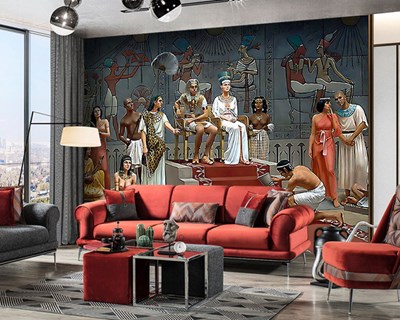 Egyptische Koningin Nefertiti Schildering Behang