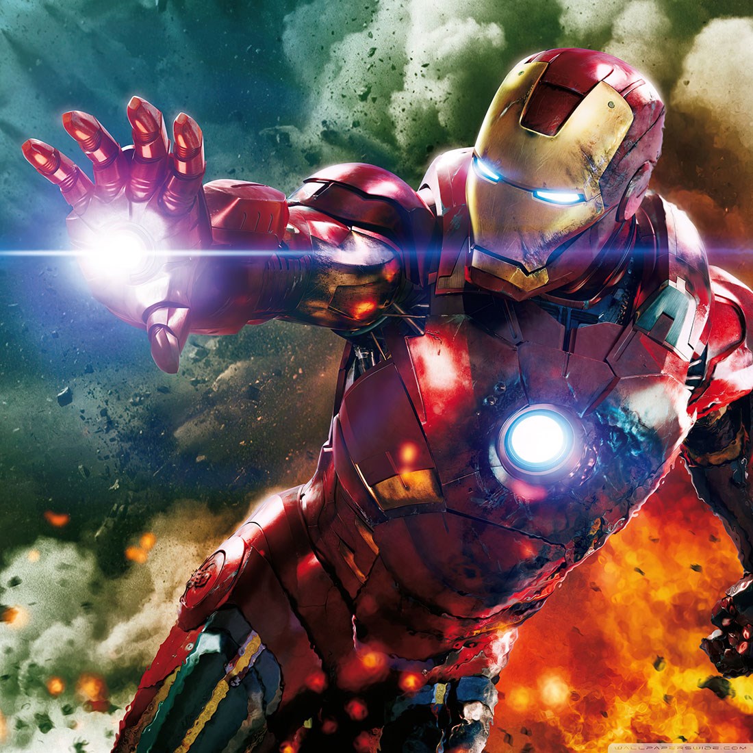 Iron Man geïllustreerd behang 
