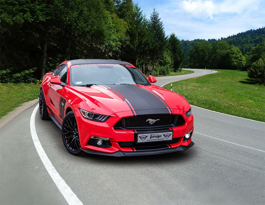 Ford Rood Auto Geïllustreerd Behang 