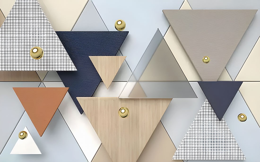 3D Driehoek Vormen Thema-Behang 