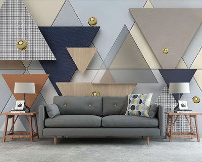 3D Driehoek Vormen Thema-Behang 