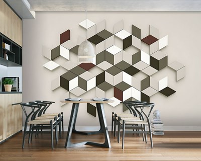 3D Mozaïek Gevormd Behang 