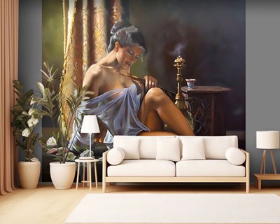 Rokende vrouw thema-wallpaper