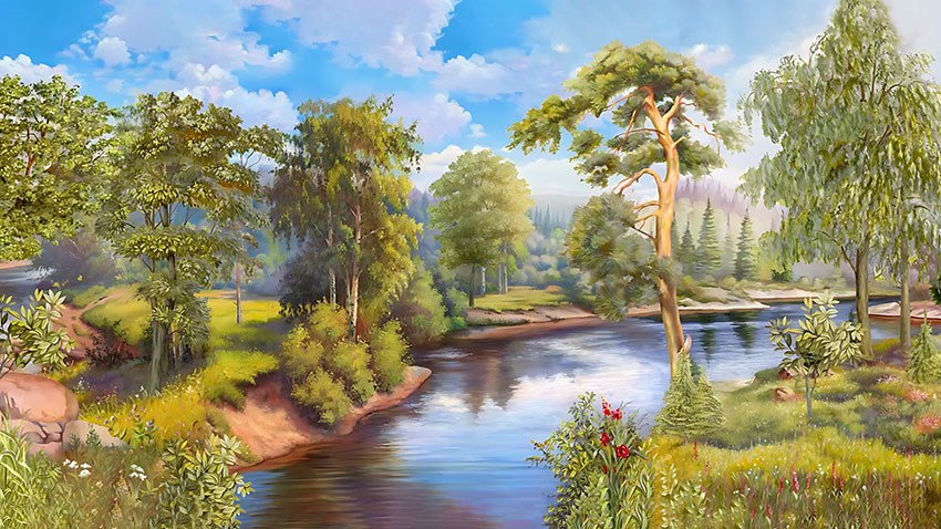 Boslandschap Behang 